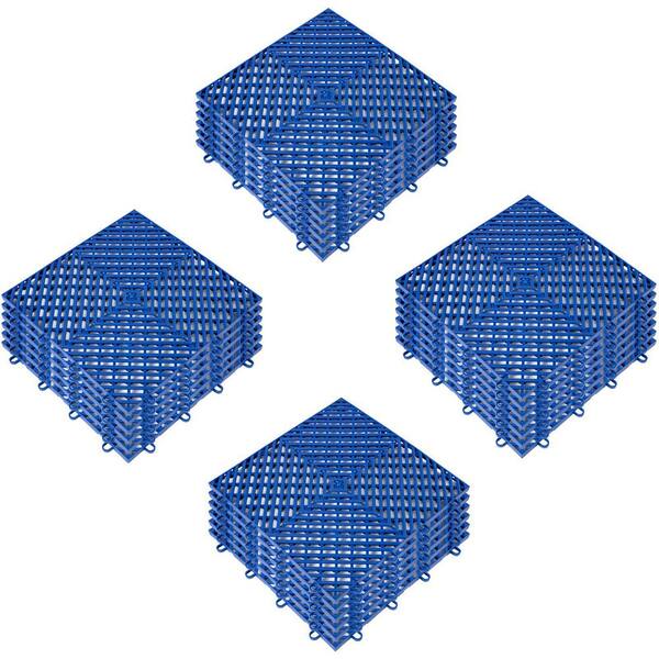 Vevor Interlocking Drainage Mat Floor Tiles 12 X 12 X 0.5 In. Ruber 