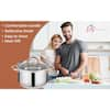 J&V Textiles Kitchen Sense 6-Piece Stainless Steel Casserole Set Pots and  Lids 8941 - The Home Depot