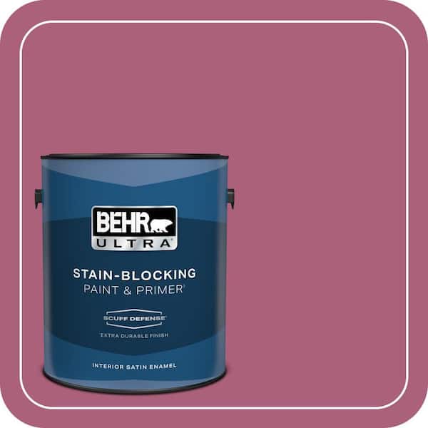 BEHR ULTRA 1 gal. #T13-1 Daah-Ling Extra Durable Satin Enamel Interior Paint & Primer