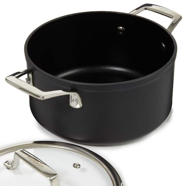 BergHOFF Balance Non-Toxic Non-stick Ceramic Stockpot 10, 5.8qt. With  Glass Lid, Moonmist