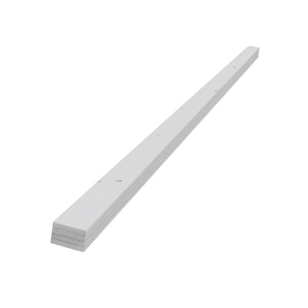 Edge 1 in. x 4 in. x 8 ft. Whitewash Spruce Square Edge Prefinished Softwood Trim (4-Pack)