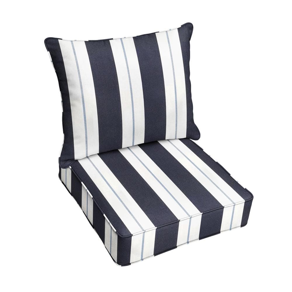 25 x 23 x 22 Deep Seating Indoor/Outdoor Pillow and Cushion Chair Set in Sunbrella Relate Harbor price history on PriceWatchPro