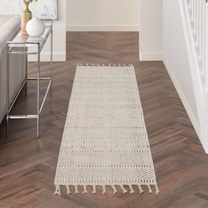 Paxton Taupe 2 ft. x 8 ft. Geometric Contemporary Kitchen Runner Area Rug