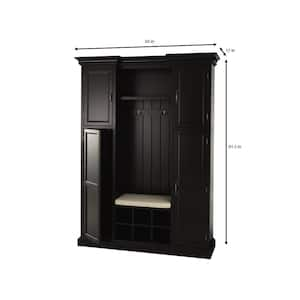 Royce Solid Black 60 in. W Hall Tree