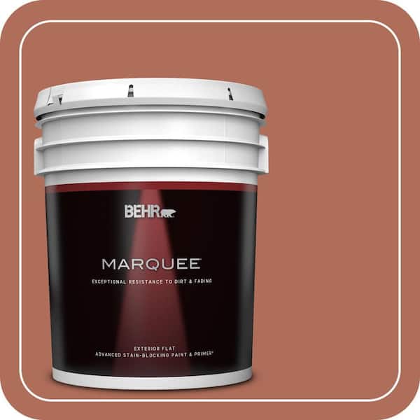 BEHR MARQUEE 5 gal. #BXC-39 Sunset Orange Flat Exterior Paint & Primer