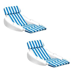 SunChaser Swimming Pool Padded Floating Luxury Chair Lounger (2-Pack)