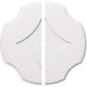 1 in. P X 9-3/4 in. C X 28 in. OD X 1 in. ID Percival Architectural Grade PVC Contemporary Ceiling Medallion, Two Piece
