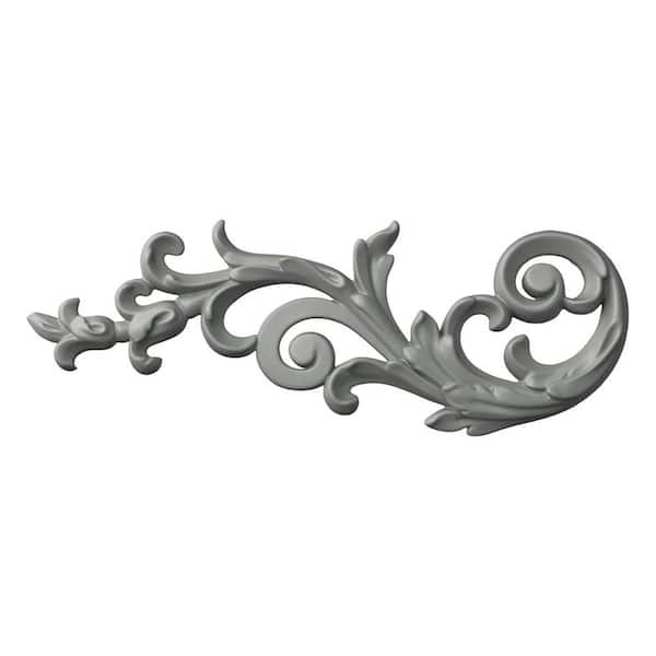 Ekena Millwork 0.63 in. x 4 in. x 10.75 in. Polyurethane Applique and Onlay Moulding