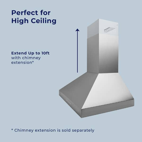 Best Colonne 36 Wall Mount Chimney Style Range Hood WPP9E36SB