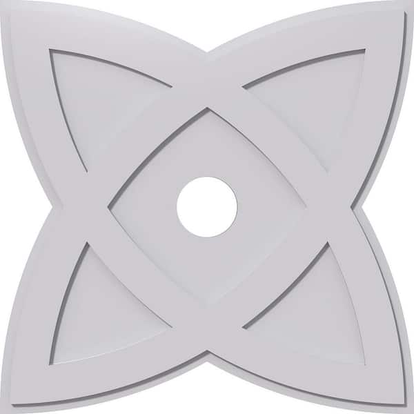 Ekena Millwork 1 in. P X 12-3/4 in. C X 34 in. OD X 5 in. ID Cosmo Architectural Grade PVC Contemporary Ceiling Medallion