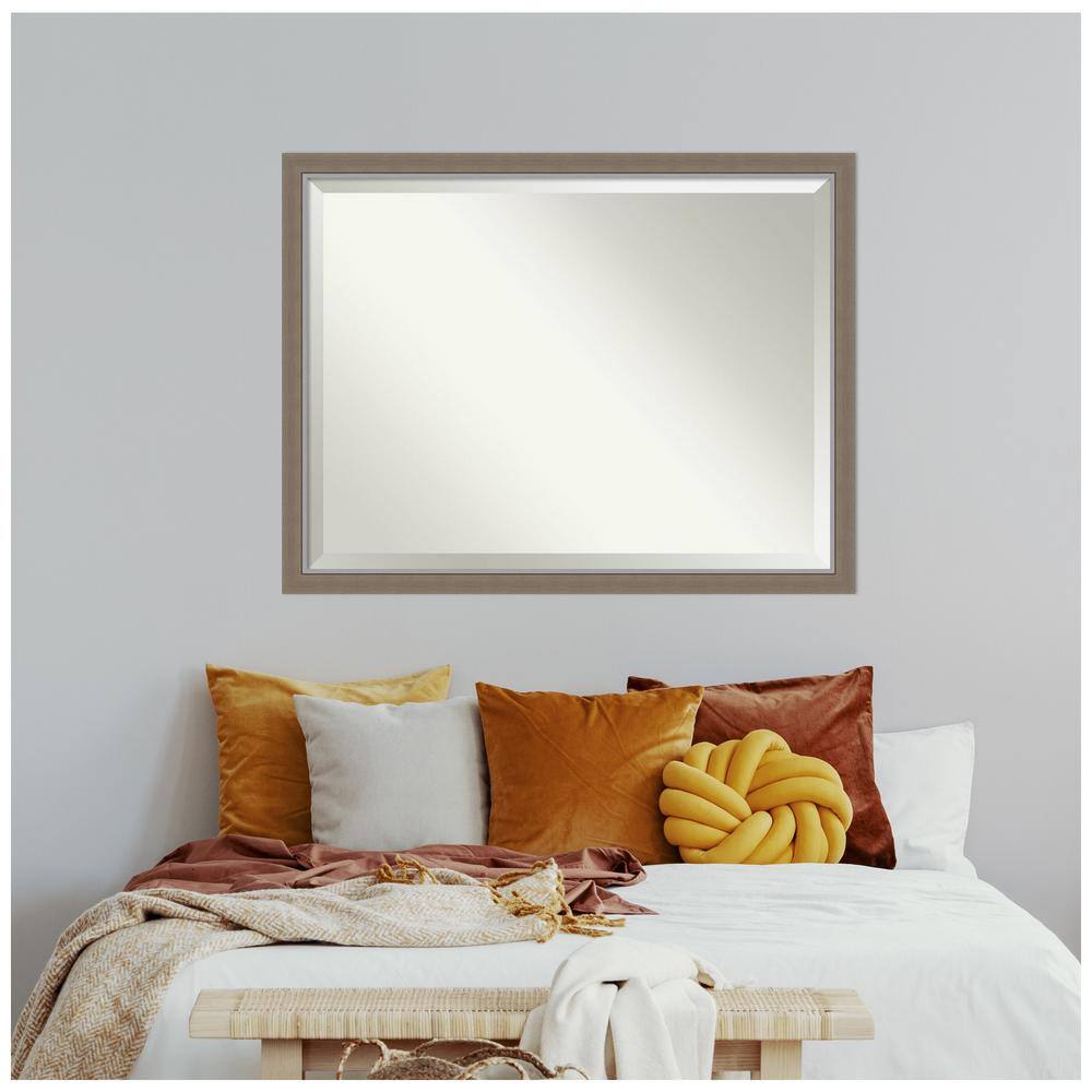 Eva Silver and Gold Beveled Bathroom Vanity Wall Mirror