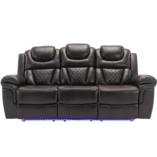 その他 CabCallawayACMEFurnitureDELMAR SOFA3P JAYDEN CREATION Timmy Black 86.5 in. W Modern Genuine