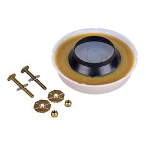 Johni-Ring 3 in. - 4 in. Standard Toilet Wax Ring with Plastic Horn and Johni-Quick Brass Toilet Bolts