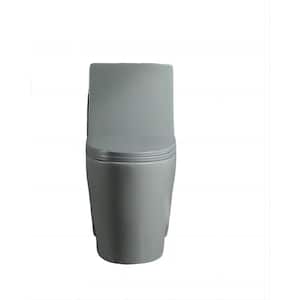 Lifelive 1-Piece 1.1/1.6 GPF Dual Flush Elongated Toilet in Gray