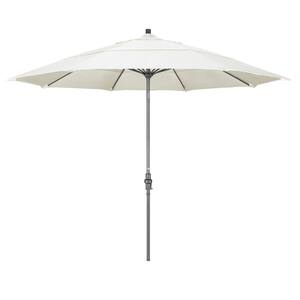 California Umbrella 11 ft. Bronze Aluminum Pole Market Fiberglass Ribs ...