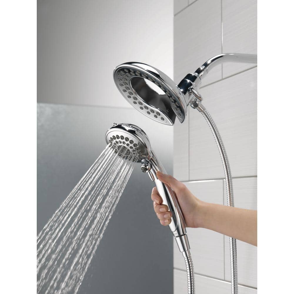 Chrome Dual-Function Handheld and Wall Mounted Shower Head