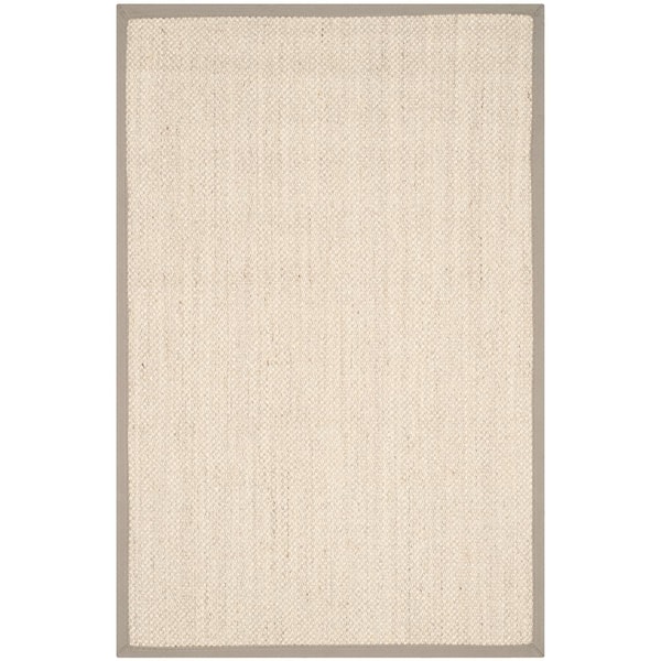 SAFAVIEH Natural Fiber Marble/Khaki Doormat 3 ft. x 5 ft. Border Area Rug