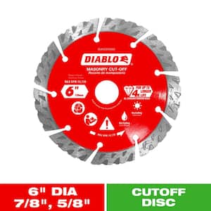 DIOS　DIAMOND ダイヤモンドD5 600 4ch DIABLO 5 in. Diamond Segmented Turbo Cut-Off Discs for Masonry