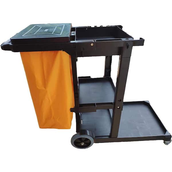 Dryser Commercial Janitorial Cleaning Cart On Wheels With Cover