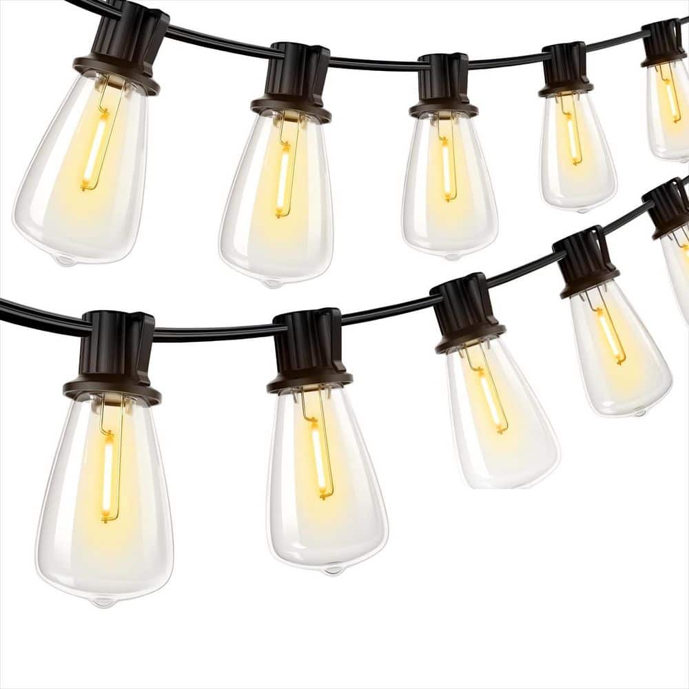 2-Pack 50 ft. LED Outdoor String Lights with Shatterproof Replaceable Bulbs, Waterproof Patio Lights for Porch, Backyard price history on PriceWatchPro