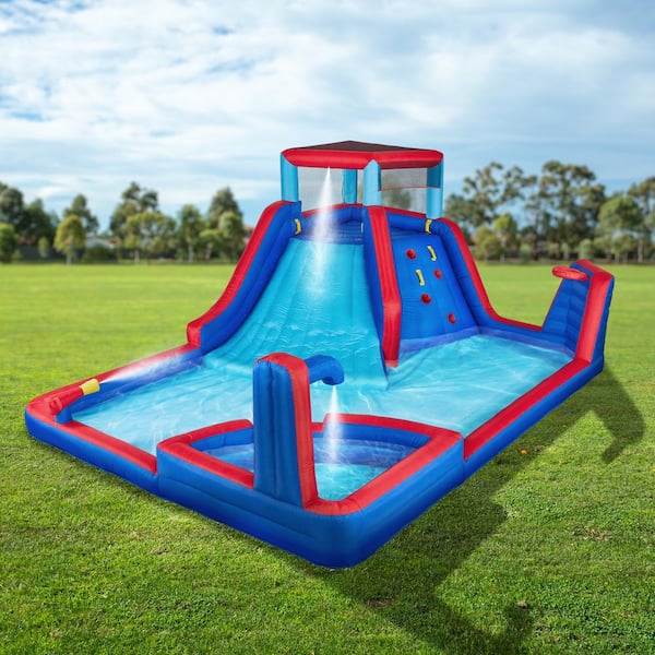 Inflatable Water Slide and Blow up Pool, Kids Water Park for