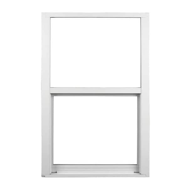 Ply Gem 36.25 in. x 62.25 in. 400 Series White Aluminum Single Hung Window with LowE Glass, Block 25, Screen Included