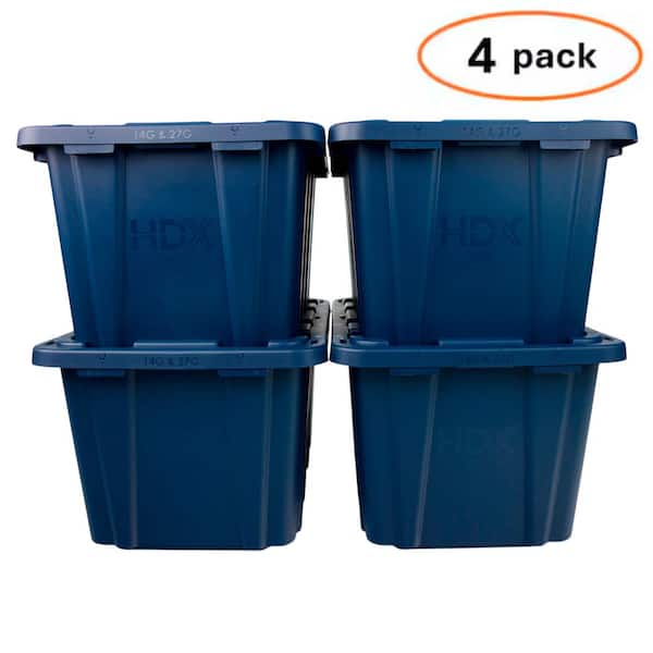27 Gal. Tough Storage Tote in Moonlit Ocean (4-Pack)