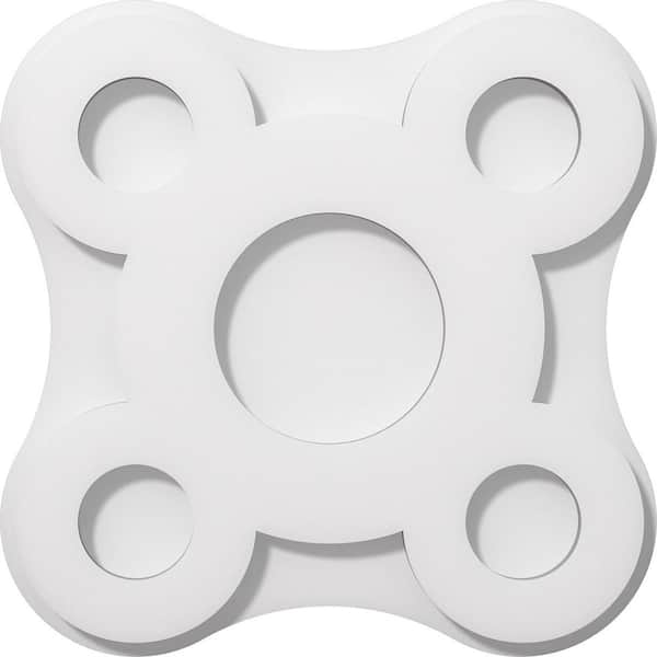 Ekena Millwork 1 in. P X 4 in. C X 12 in. OD Luna Architectural Grade PVC Contemporary Ceiling Medallion