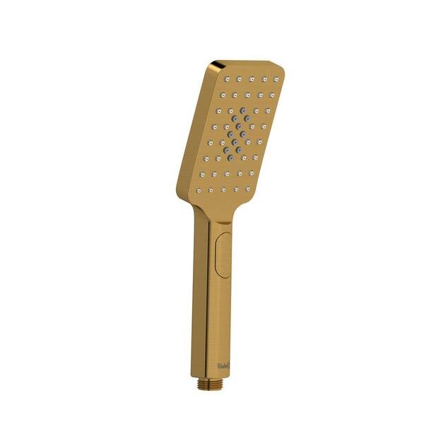 RIOBEL 2-Spray Patterns 3.125 in. Wall Mount Handheld Shower Head in Brushed Gold
