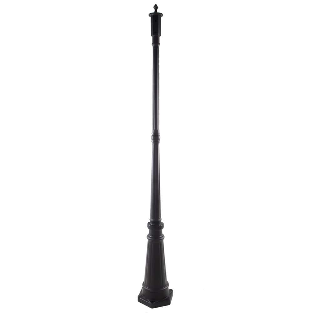 Black Cast Aluminum 3-Head Outdoor Post Light