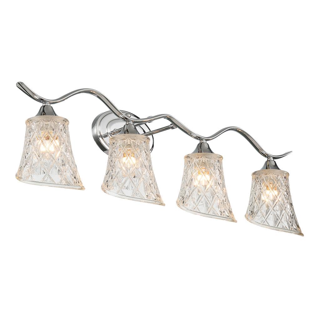 Reviews for Vanity Art Brescia 31.5 in. 4lights Chrome Vanity Light