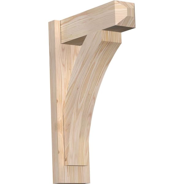 Ekena Millwork 6 in. x 24 in. x 16 in. Douglas Fir Thorton Craftsman Smooth Outlooker