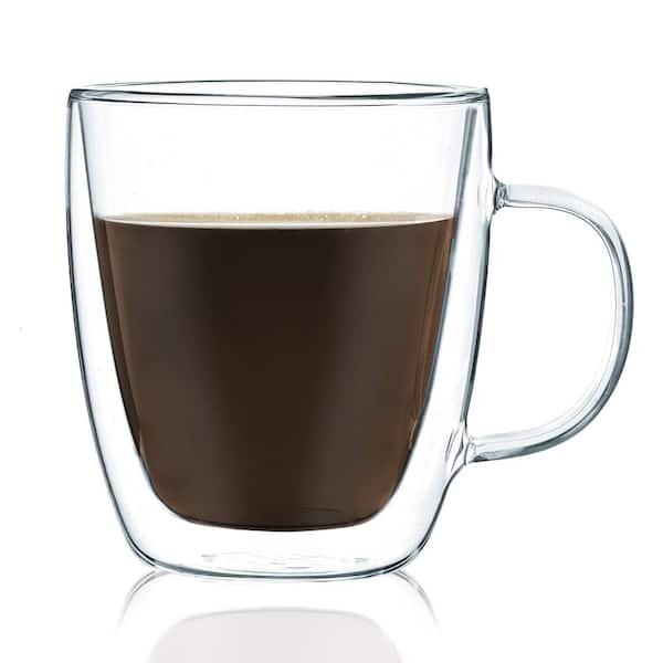 Tea Set Coffee Mugs Tea Cup Double Glass Cup Transparent Heat-resistant Wood Lid