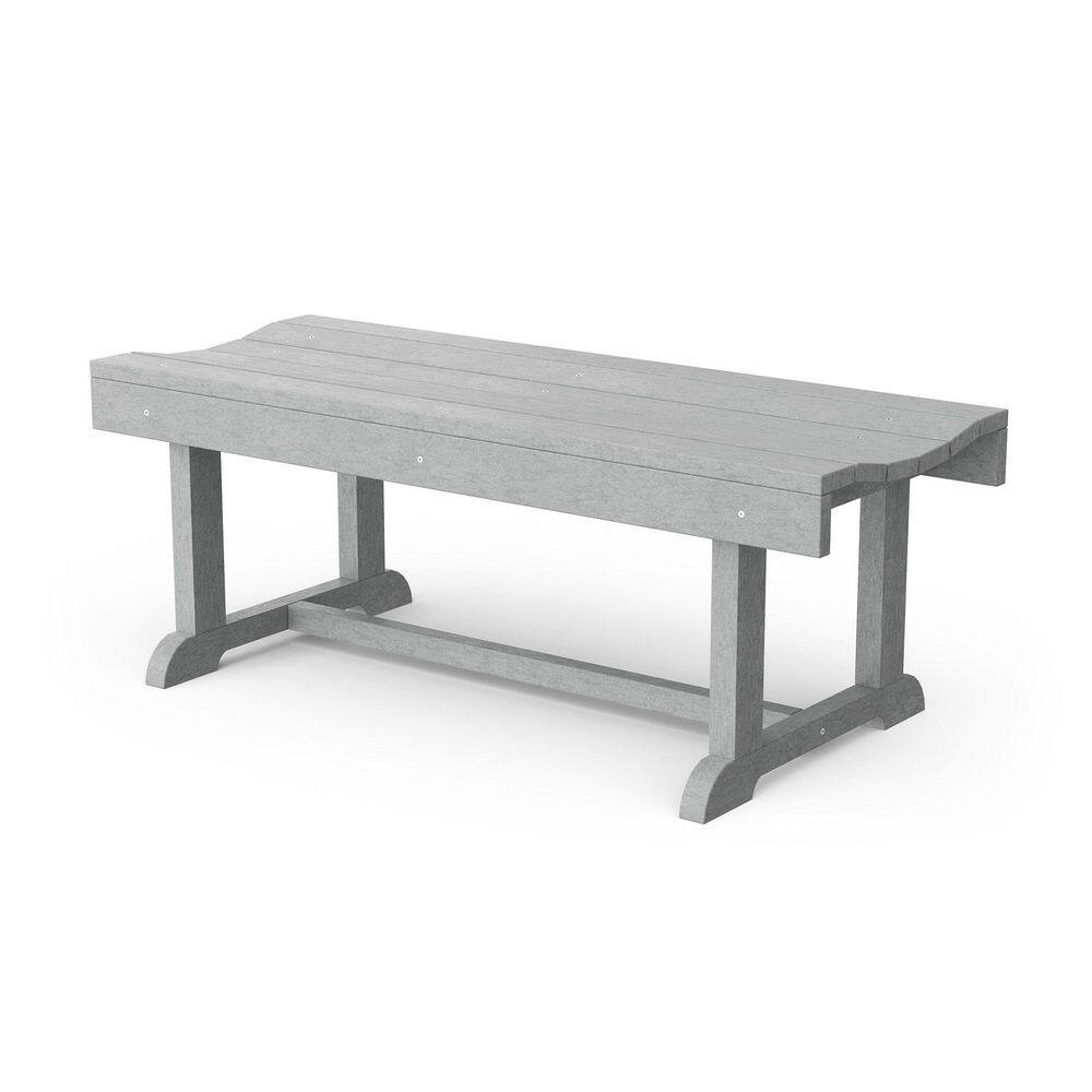 Heritage 42 in. Light Gray HDPE Plastic Outdoor Patio Backless Bench price history on PriceWatchPro