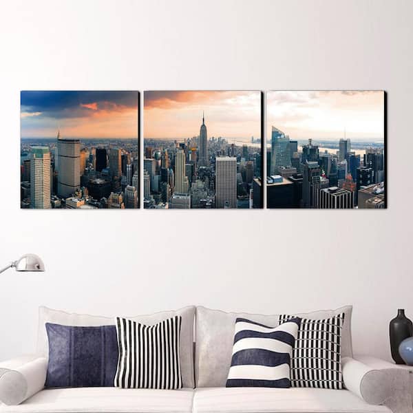 Furinno 24 in. x 72 in. "Empire State City View" Printed Wall Art