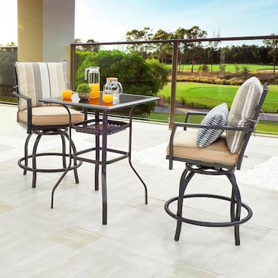 Bar Height Bistro Sets Patio Dining, High Top Outdoor Bistro Table Set