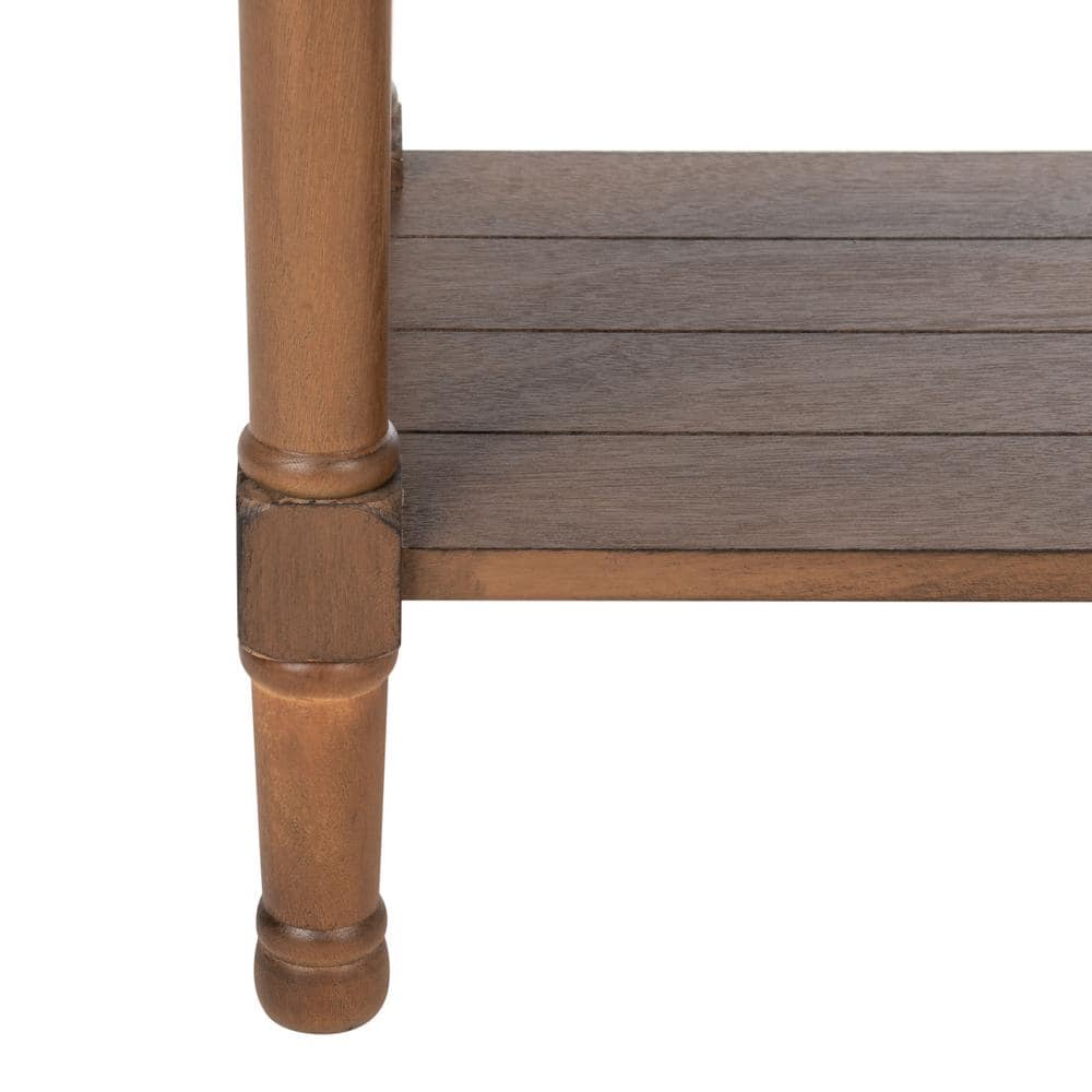 Primrose Warm Brown 3-Drawer Console Table with Open Shelf