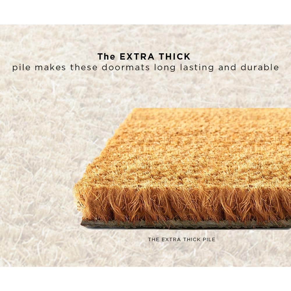 Personalized Natural Coir Monogrammed Outdoor Doormat