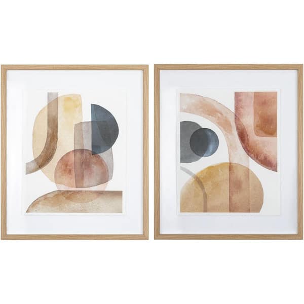 Bosaca Red 21 in. W x 26.61 in. H Modern Rectangle Polystyrene Framed Mirror