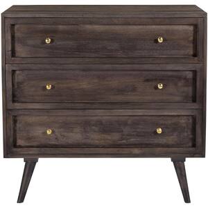 Parkview 3-Drawer Mango Wood Chest in Gray, 33.5-In. W x 18-In. D x 31.5-In. H