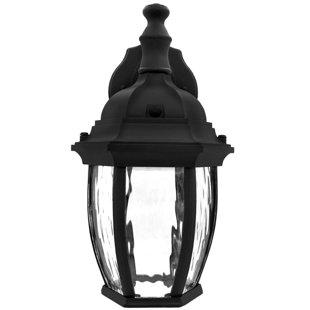 Black Matte Smart WiFi Outdoor Wall Sconce with Clear Glass