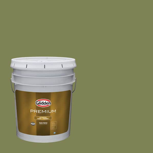 Glidden Premium 5 gal. PPG1122-6 Oregano Satin Exterior Latex Paint