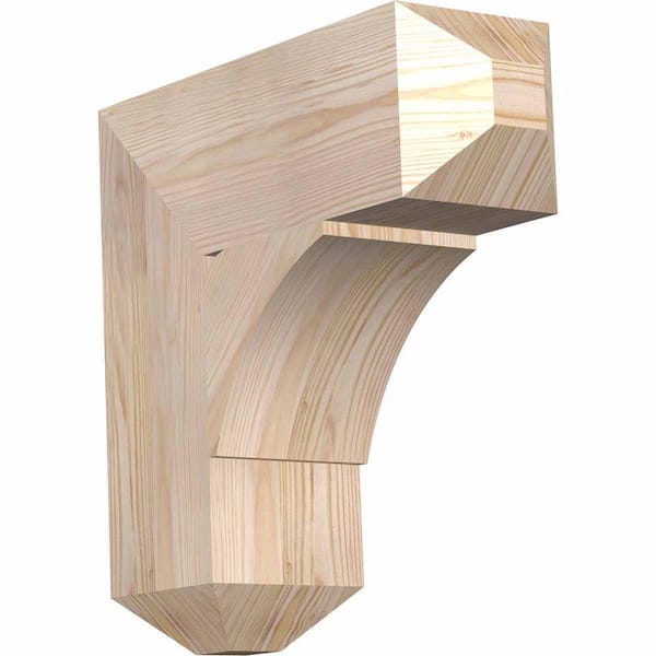 Ekena Millwork 5.5 in. x 18 in. x 18 in. Douglas Fir Thorton Craftsman Smooth Bracket