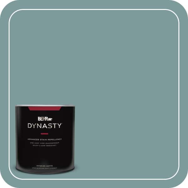 BEHR DYNASTY 1 qt. #PMD-35 Blue Agave Matte Interior Stain-Blocking Paint and Primer