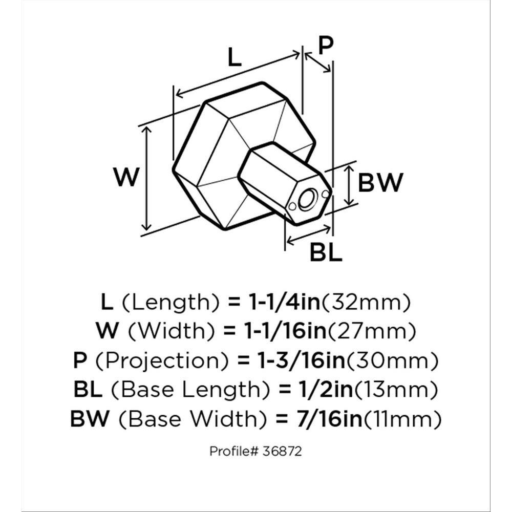 Polished Chrome Geometric Cabinet Knob 1.25 inch
