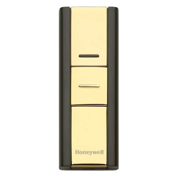 Honeywell Add-on or Replacement Push Button Brass or Black, Compatible with 300 Series and Decor Door Chimes