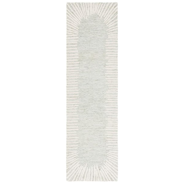 SAFAVIEH Abstract Sage/Ivory 2 ft. x 8 ft. Marle Eclectic Runner Rug