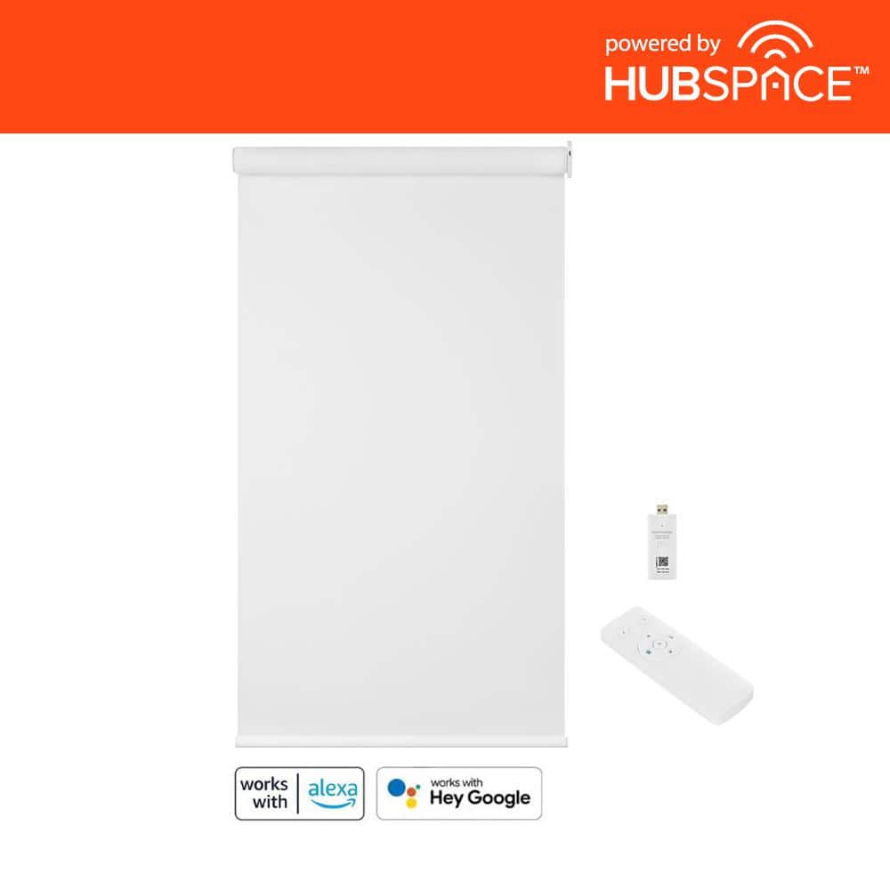 White Cordless Blackout Polyester Fabric Smart Roller Shade 33 in. x 72 in. Powered by Hubspace (With Gateway) price history on PriceWatchPro