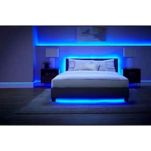 6.5 ft. RGBW Color Changing Dimmable Rechargeable Battery Operated LED White Strip Light with Motion Sensor and Remote