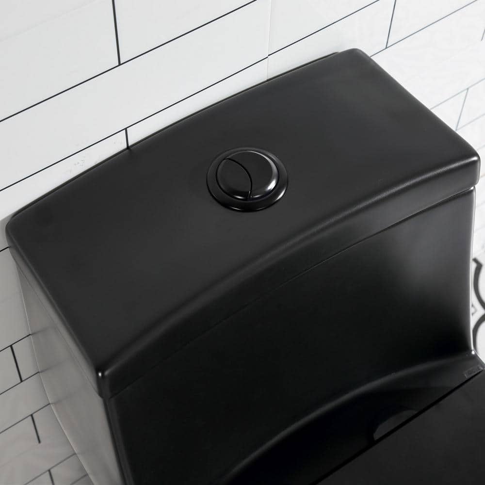 Matte Black Elongated Dual Flush High Efficiency Toilet